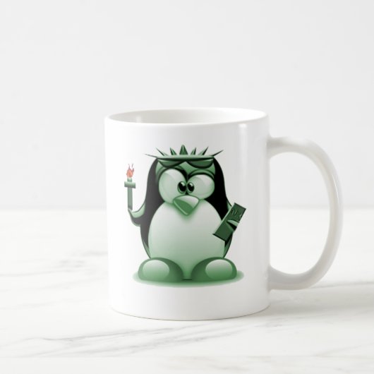 Liberty Tux (Linux Tux) Koffiemok (Rechts)