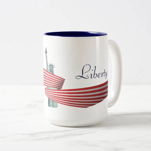 Liberty Tweekleurige Koffiemok (Voorkant rechts)