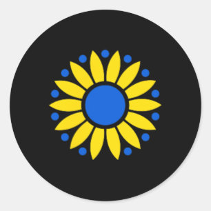 Liberty Ukraine Stichting Afdruk Met De Bloem O Ronde Sticker