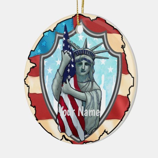 Liberty USA Keramisch Ornament (Links)