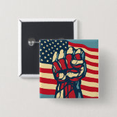 Liberty Vierkante Button 5,1 Cm (Voorkant /achterkant)