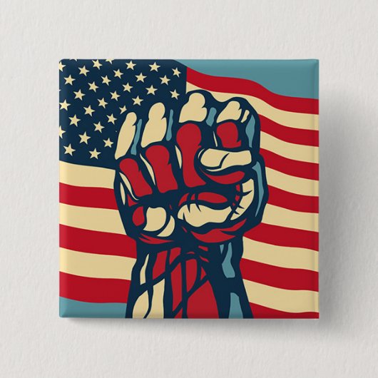 Liberty Vierkante Button 5,1 Cm (Voorkant)