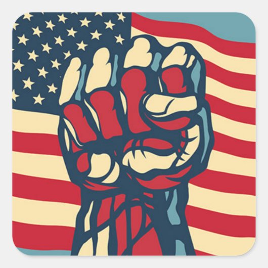 Liberty Vierkante Sticker (Voorkant)