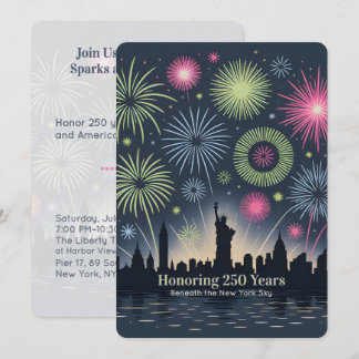 Liberty Vuurwerk 250 Jaar New York Gala Kaart