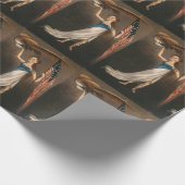 Liberty Woman Eagle American Flag USA Oil Painting Cadeaupapier (Hoek)