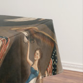 Liberty Woman Eagle American Flag USA Oil Painting Tafelkleed (Voorbeeld)