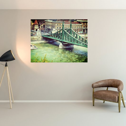 Libertybrug - Boedapest - schilderij Poster