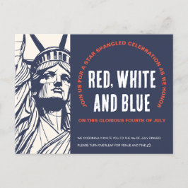 Liberty's Call naar 4 juli Uitnodiging Briefkaart