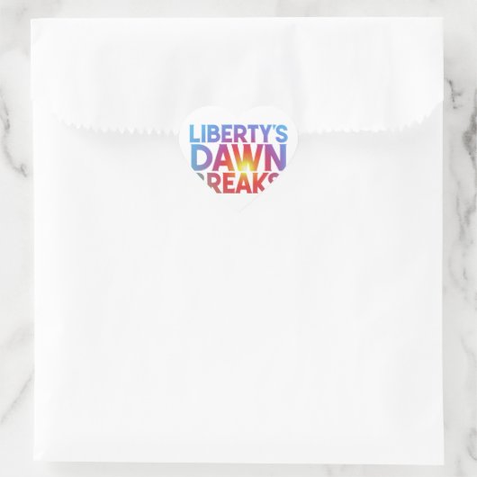 Liberty's Dawn Breaks Hart Sticker (Tas)