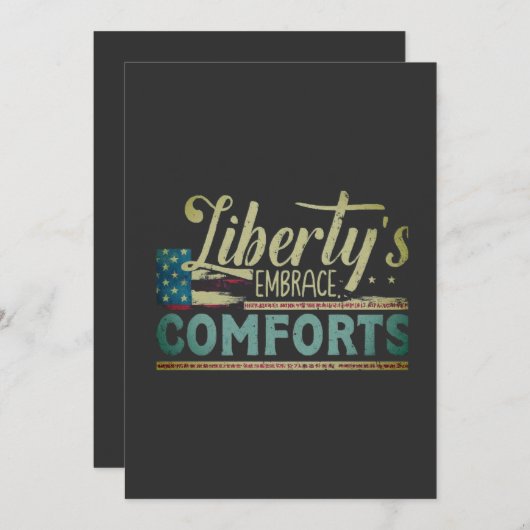 Liberty's Embrace Comforts 🙋 ‍♂️🙋‍♂️🙋‍♂️ Feestdagenkaart (Voorkant / Achterkant)