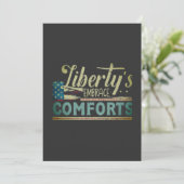 Liberty's Embrace Comforts 🙋 ‍♂️🙋‍♂️🙋‍♂️ Feestdagenkaart (Staand voorkant)