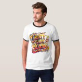 Liberty's Flame Burns - Levendig gekleurde Ringer T-shirt (Voorkant volledig)