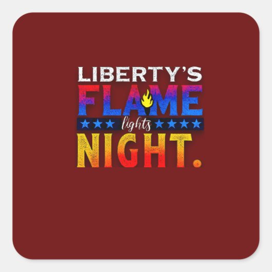 Liberty's Flame Lights Nachtetiketten & Stickers (Voorkant)