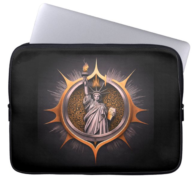 Liberty's Flame Lights Night Laptop Sleeve (Voorkant)