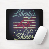 Liberty's Flame Lights Night Mousepad Muismat (Met muis)