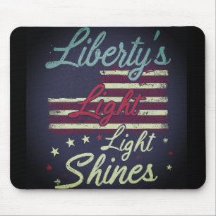 Liberty's Flame Lights Night Mousepad Muismat
