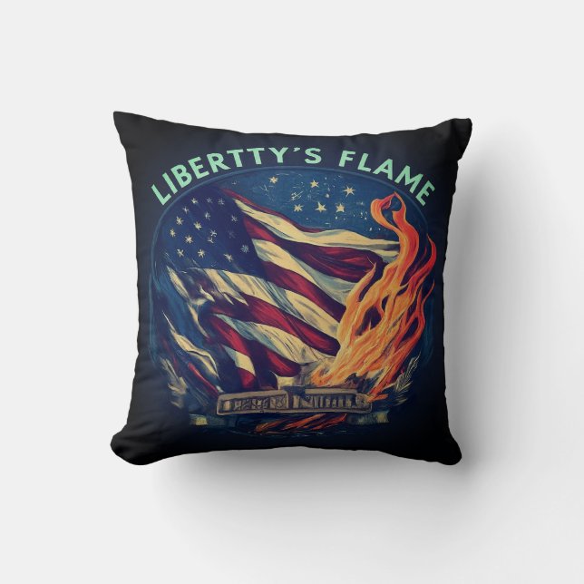 Liberty's Flame Lights Night Sierkussen (Voorkant)