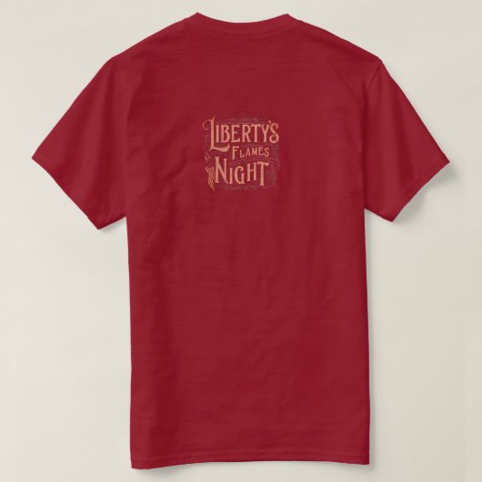 Liberty's Flame Lights Night T-shirt (Design achterkant)