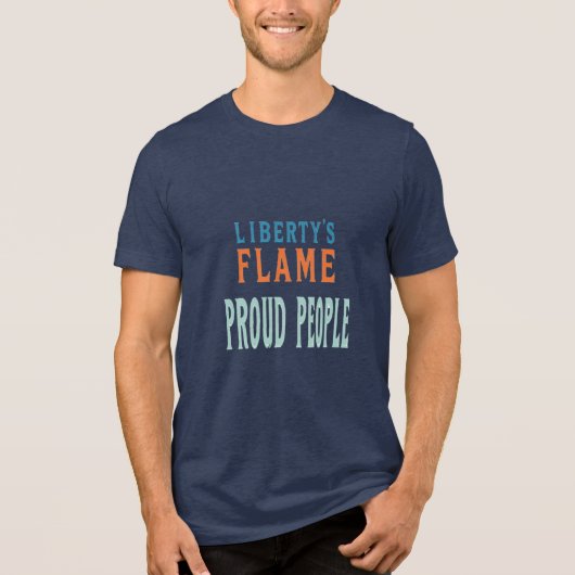 Liberty's Flame - Trotse mensen Tri-Blend Shirt (Voorkant)