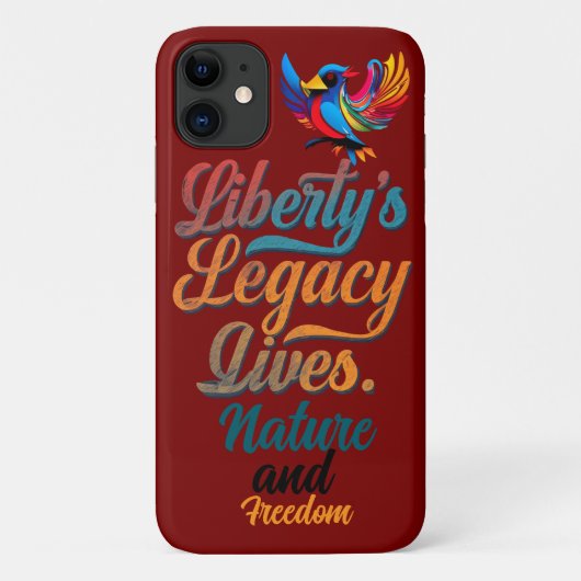Liberty's Legacy Lives - Elegant vogelontwerp - Case-Mate iPhone Case (Achterkant)