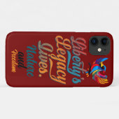 Liberty's Legacy Lives - Elegant vogelontwerp - Case-Mate iPhone Case (Achterkant (horizontaal))