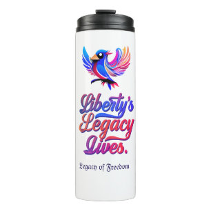 Liberty's Legacy Lives - Elegant vogelontwerp - Thermosbeker