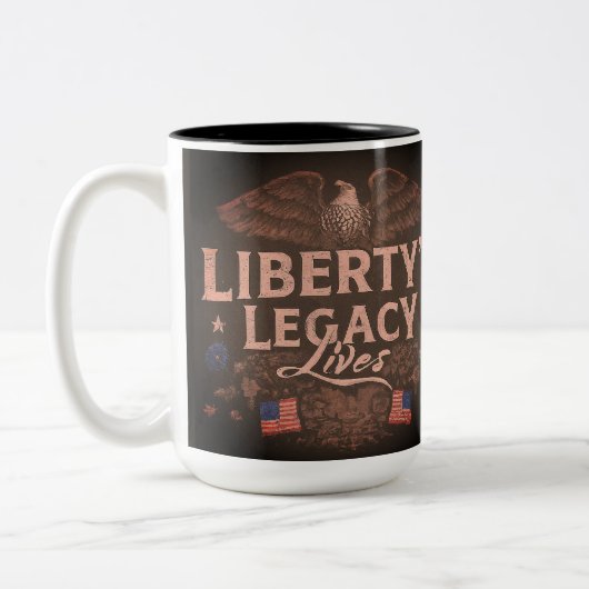 Liberty's Legacy Lives Tweekleurige Koffiemok (Links)