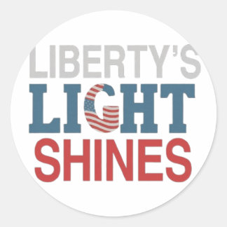 Liberty's licht schijnt ronde sticker