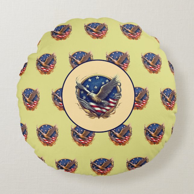 Liberty's Rond Kussen (Voorkant)