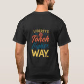 Liberty's Torch lichtere manier T-shirt (Achterkant)