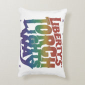 "Liberty's Torch Lights Way" Accent Kussen (Achterkant (Verticaal))
