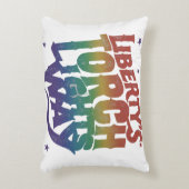 "Liberty's Torch Lights Way" Accent Kussen (Voorkant(Verticaal))
