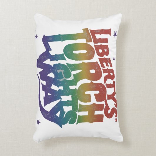 "Liberty's Torch Lights Way" Accent Kussen (Voorkant(Verticaal))