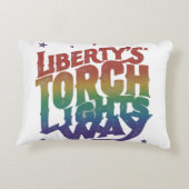 "Liberty's Torch Lights Way" Accent Kussen (Achterkant)