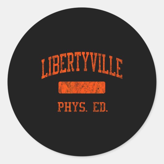 Libertyville High School Hs Libertyville Il Phys E Ronde Sticker (Voorkant)
