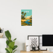 Libia Illustratie Reis Kunst Vintage Poster (Thuiskantoor)