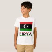 Libië en Libische vlag T-shirt (Voorkant volledig)