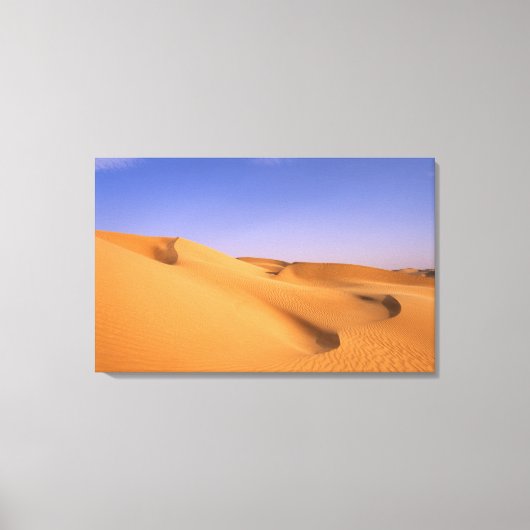 Libië, Fezzan, Saharawoestijn, Erg Murzuq, Zand Canvas Afdruk (Voorkant)