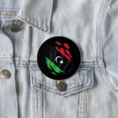 Libië Gekopieerde vlag Ronde Button 7,6 Cm (In situ)