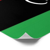 Libië - Golfvlag - Poster (Hoek)