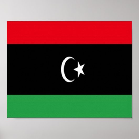 Libië - Golfvlag - Poster (Voorkant)