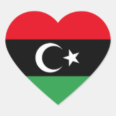 libië hart sticker (Voorkant)