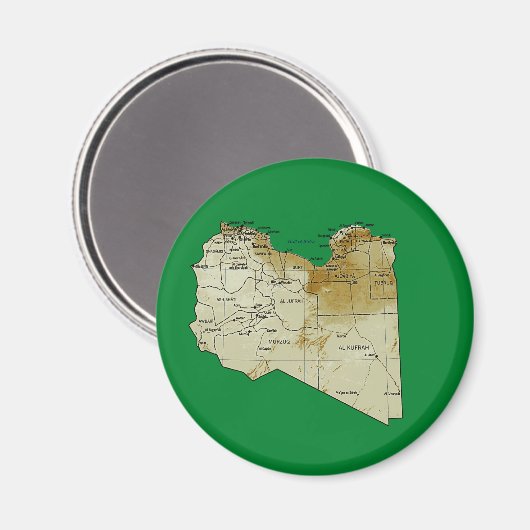 Libië Kaart Magneet (Voorkant / Achterkant)