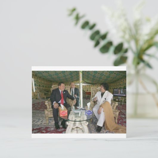 Libië ~ Kaddafi voor altijd Briefkaart (Staand voorkant)