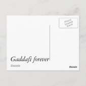 Libië ~ Kaddafi voor altijd Briefkaart (Achterkant)