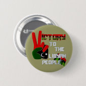 Libië - Overwinning van het volksleger Kunstwerkge Ronde Button 5,7 Cm (Voorkant /achterkant)