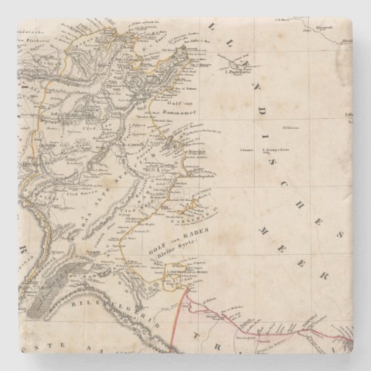 Libië Stenen Onderzetter (Voorkant)