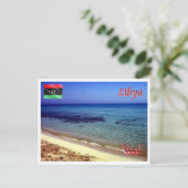 Libië - strand - briefkaart (Staand voorkant)
