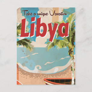 Libië vakantie Klassieke Reis Poster. Briefkaart