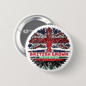 Libië - Verenigd Koninkrijk - Britse boomstammen Ronde Button 5,7 Cm (Voorkant /achterkant)